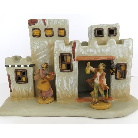 Fontanini Lighted Inn Scene Roman Inc Ceramic Nativity Village Building 54013 - Picture 1 of 16